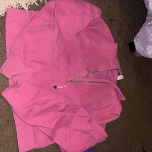 lululemon Pink quarter Zip-Up Hoodie